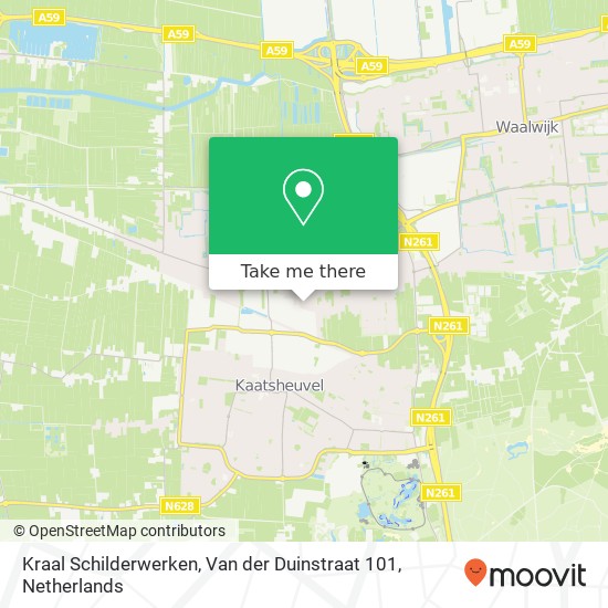 Kraal Schilderwerken, Van der Duinstraat 101 map