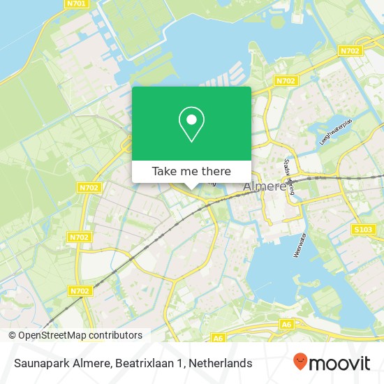 Saunapark Almere, Beatrixlaan 1 map