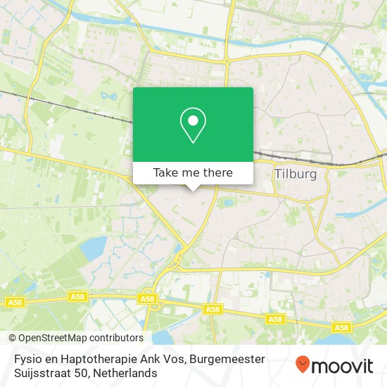 Fysio en Haptotherapie Ank Vos, Burgemeester Suijsstraat 50 map