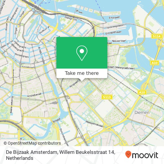 De Bijzaak Amsterdam, Willem Beukelsstraat 14 map