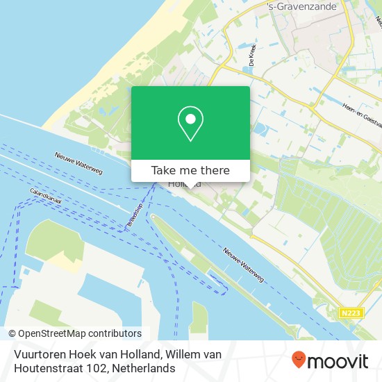 Vuurtoren Hoek van Holland, Willem van Houtenstraat 102 map