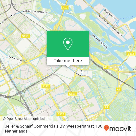 Jelier & Schaaf Commercials BV, Weesperstraat 106 map
