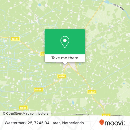 Westermark 25, 7245 DA Laren map