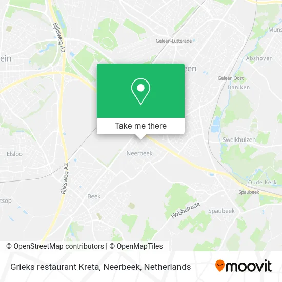 Grieks restaurant Kreta, Neerbeek map