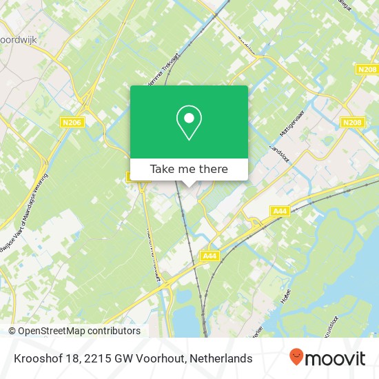 Krooshof 18, 2215 GW Voorhout map