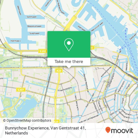 Bunnychow Experience, Van Gentstraat 41 Karte