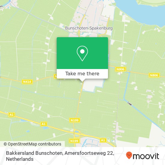 Bakkersland Bunschoten, Amersfoortseweg 22 Karte