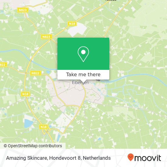 Amazing Skincare, Hondevoort 8 map