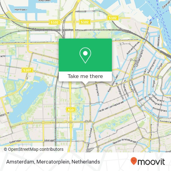 Amsterdam, Mercatorplein map