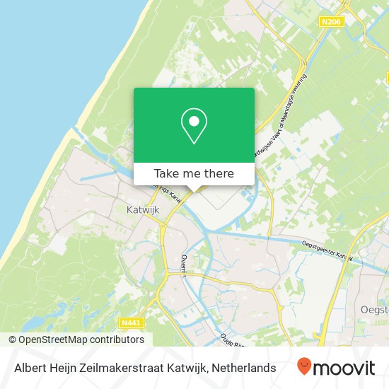 Albert Heijn Zeilmakerstraat Katwijk, Zeilmakerstraat 2 map