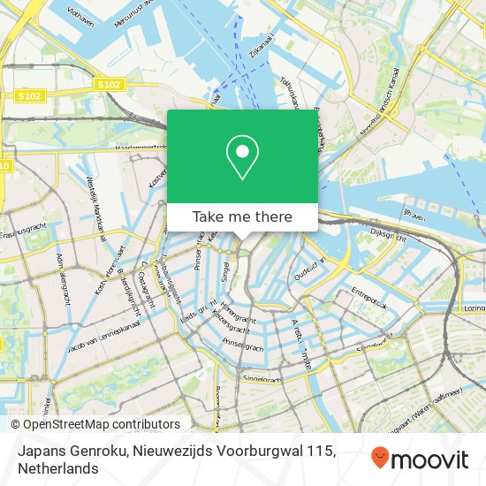 Japans Genroku, Nieuwezijds Voorburgwal 115 map