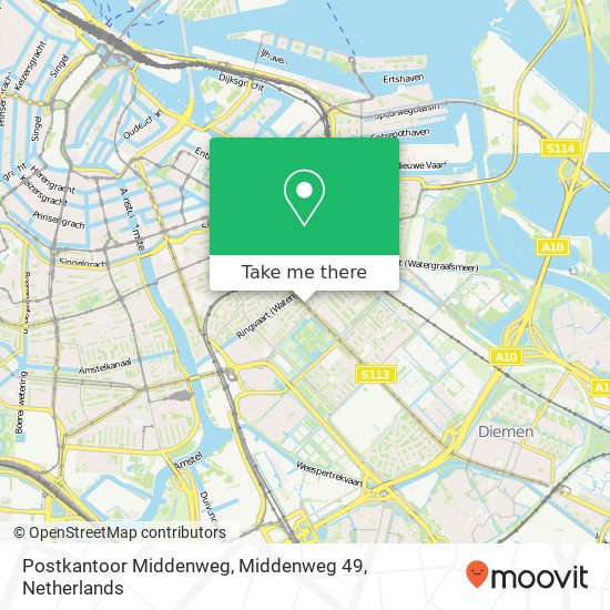 Postkantoor Middenweg, Middenweg 49 map