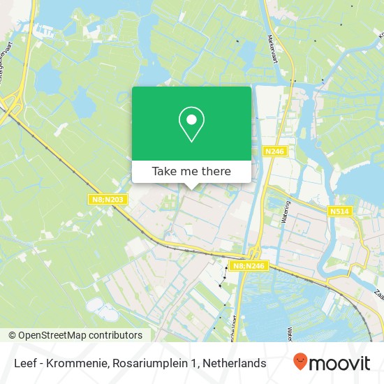 Leef - Krommenie, Rosariumplein 1 map