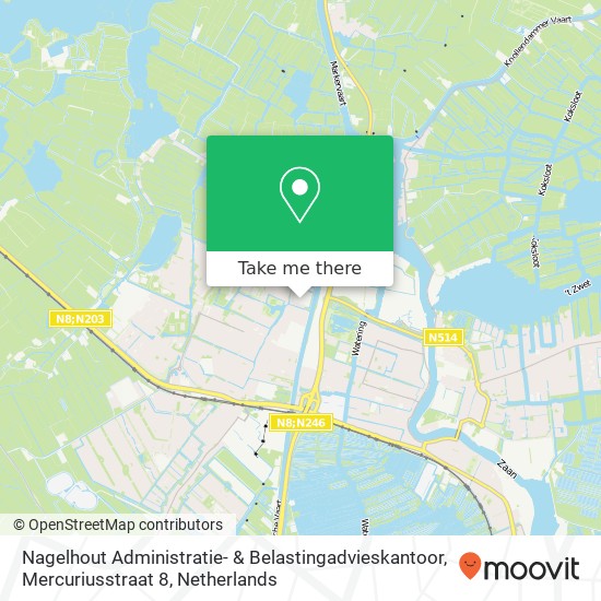 Nagelhout Administratie- & Belastingadvieskantoor, Mercuriusstraat 8 Karte
