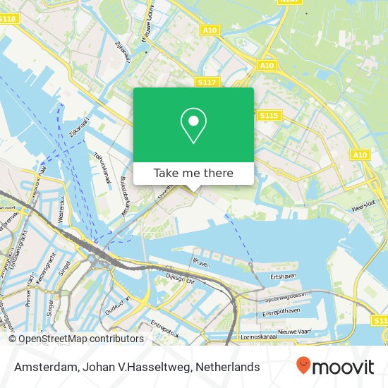 Amsterdam, Johan V.Hasseltweg map