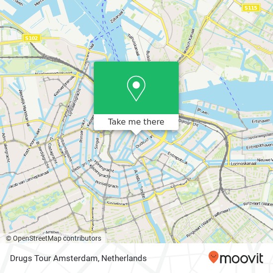 Drugs Tour Amsterdam Karte