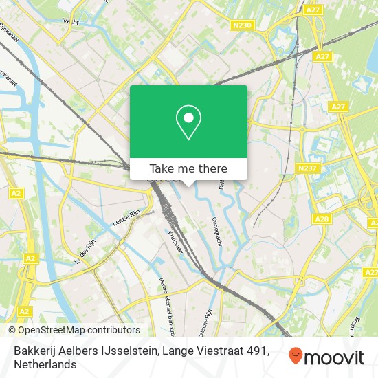 Bakkerij Aelbers IJsselstein, Lange Viestraat 491 map