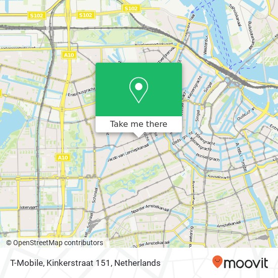 T-Mobile, Kinkerstraat 151 map