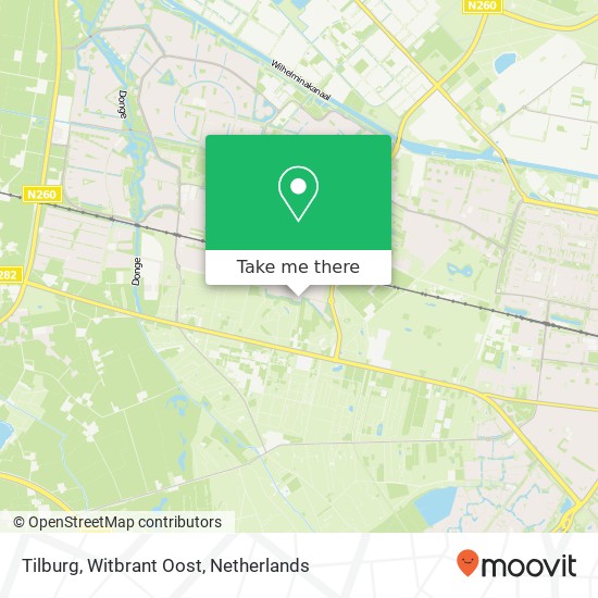 Tilburg, Witbrant Oost Karte