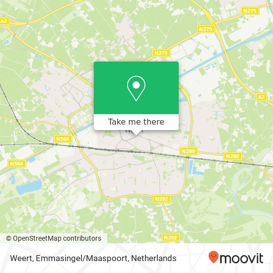 Weert, Emmasingel/Maaspoort map