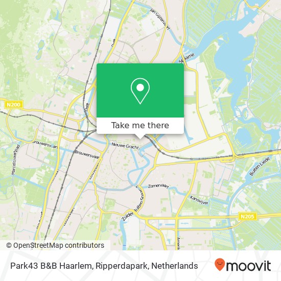 Park43 B&B Haarlem, Ripperdapark Karte
