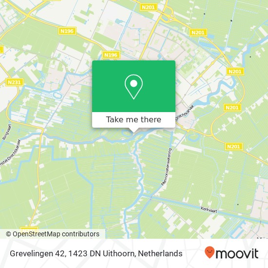 Grevelingen 42, 1423 DN Uithoorn Karte