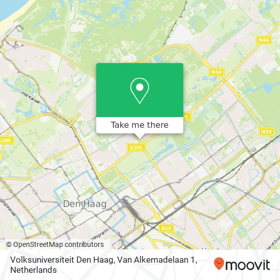 Volksuniversiteit Den Haag, Van Alkemadelaan 1 map