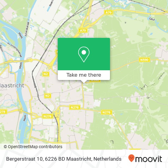 Bergerstraat 10, 6226 BD Maastricht map