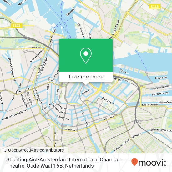 Stichting Aict-Amsterdam International Chamber Theatre, Oude Waal 16B map