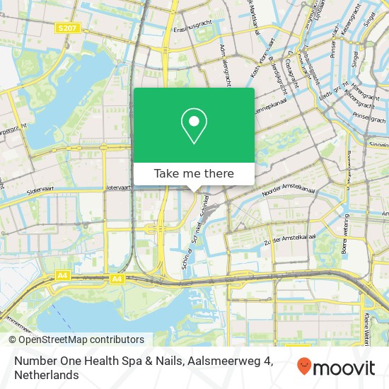 Number One Health Spa & Nails, Aalsmeerweg 4 map