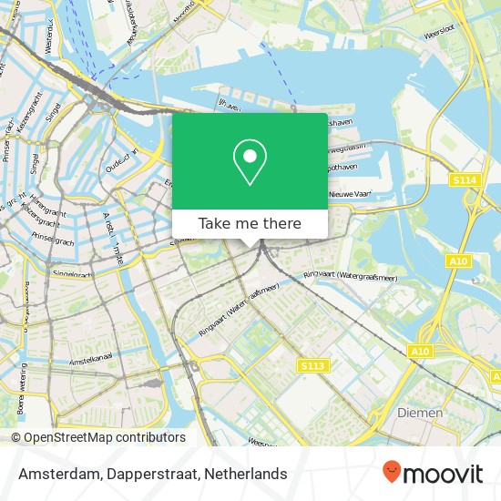 Amsterdam, Dapperstraat map