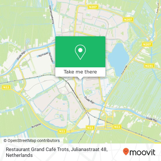 Restaurant Grand Café Trots, Julianastraat 48 map