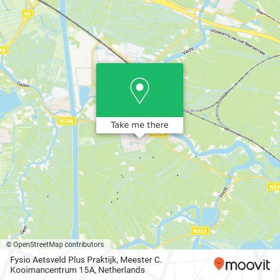 Fysio Aetsveld Plus Praktijk, Meester C. Kooimancentrum 15A map