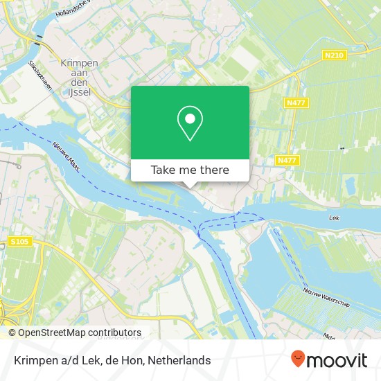 Krimpen a/d Lek, de Hon map