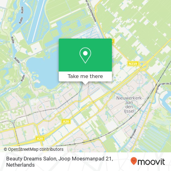 Beauty Dreams Salon, Joop Moesmanpad 21 map