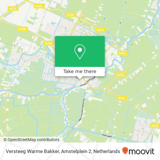 Versteeg Warme Bakker, Amstelplein 2 map