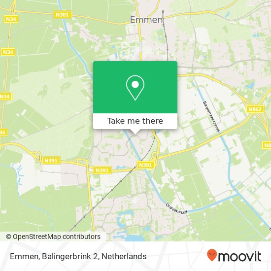 Emmen, Balingerbrink 2 map