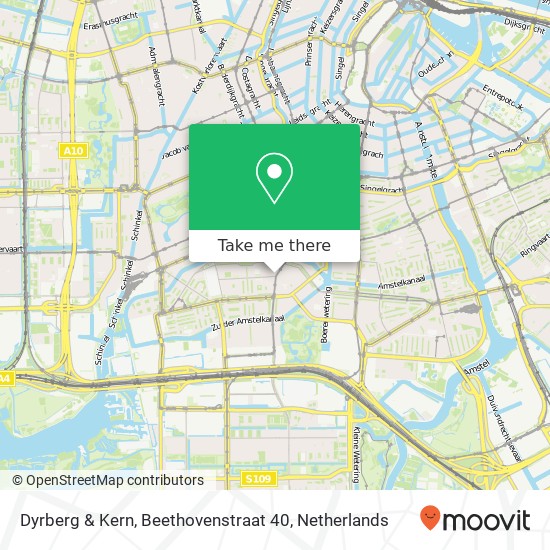 Dyrberg & Kern, Beethovenstraat 40 map