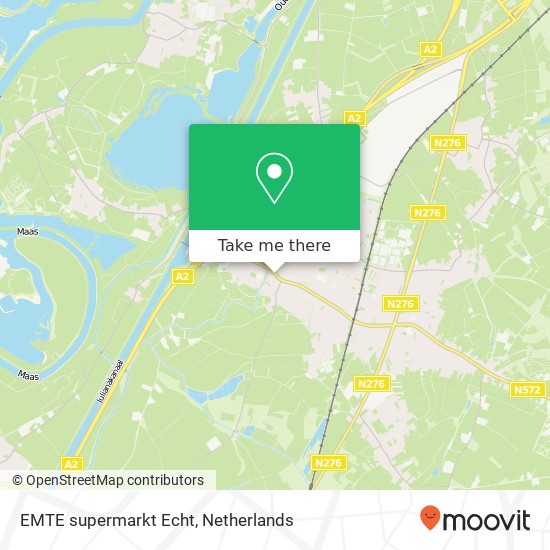 EMTE supermarkt Echt map