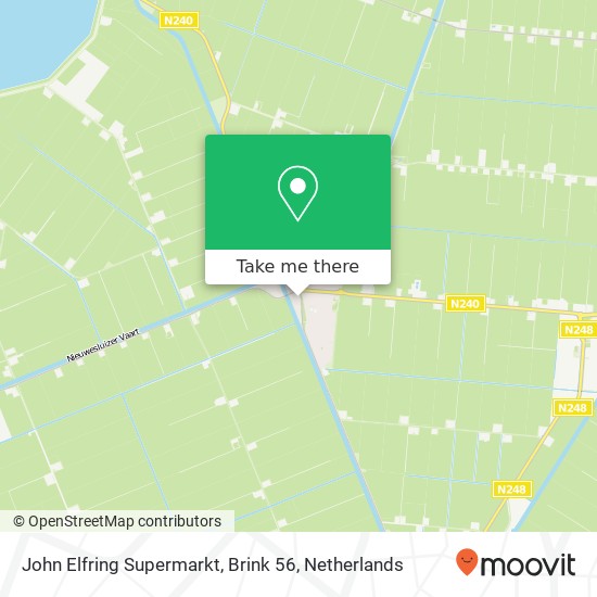 John Elfring Supermarkt, Brink 56 map