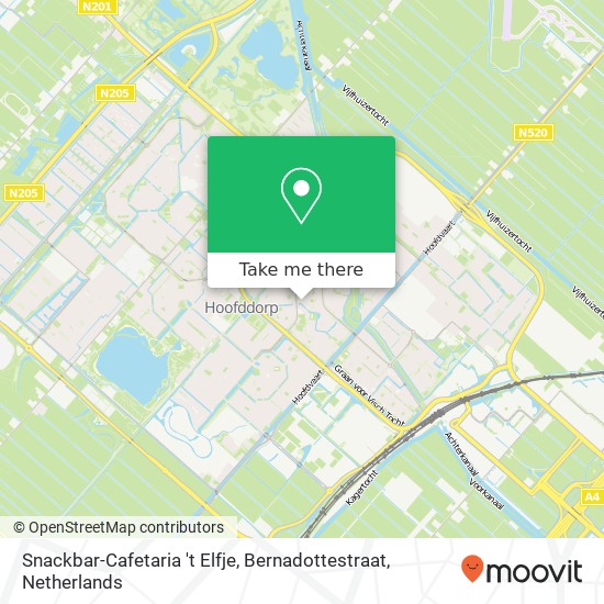 Snackbar-Cafetaria 't Elfje, Bernadottestraat map