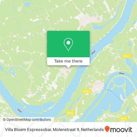 Villa Bloem Espressobar, Molenstraat 9 map