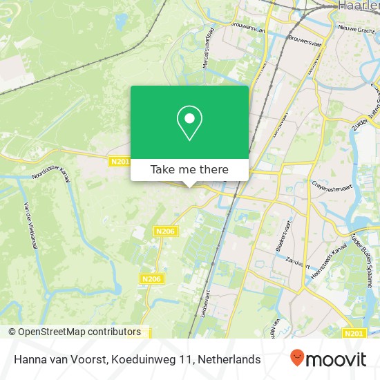 Hanna van Voorst, Koeduinweg 11 Karte