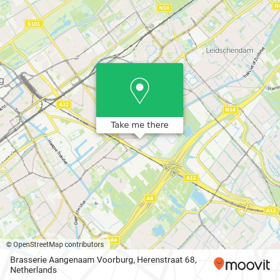 Brasserie Aangenaam Voorburg, Herenstraat 68 map