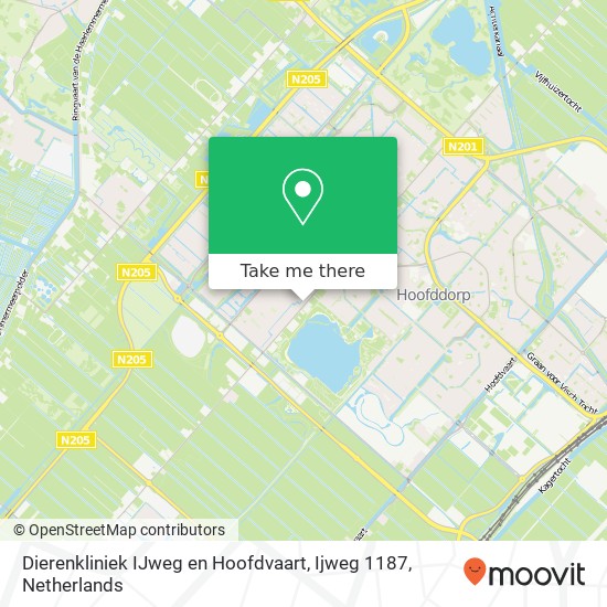 Dierenkliniek IJweg en Hoofdvaart, Ijweg 1187 Karte