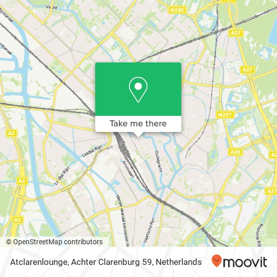 Atclarenlounge, Achter Clarenburg 59 map