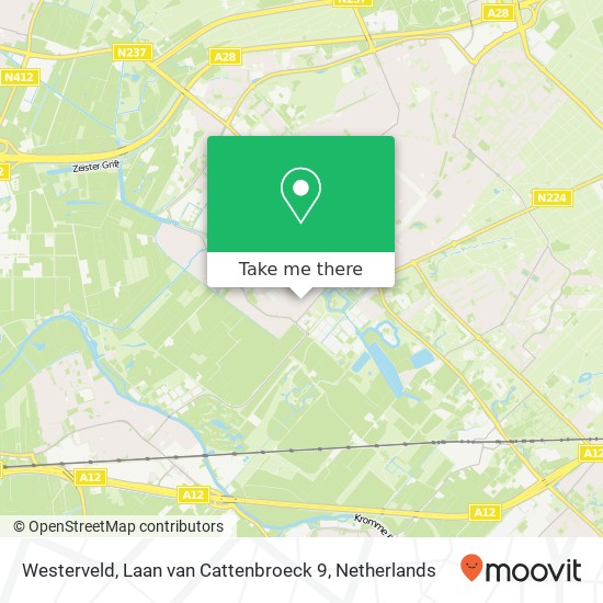 Westerveld, Laan van Cattenbroeck 9 Karte
