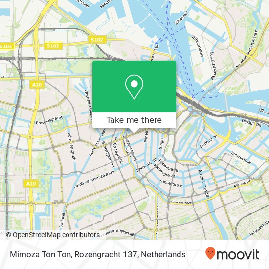 Mimoza Ton Ton, Rozengracht 137 Karte