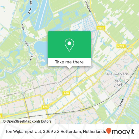 Ton Wijkampstraat, 3069 ZG Rotterdam map
