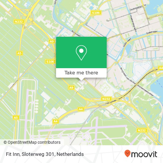 Fit Inn, Sloterweg 301 map